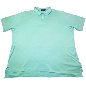 Polo Ralph Lauren Mens 4XLT Tall Mint Green Short Sleeve Cotton Polo Shirt
